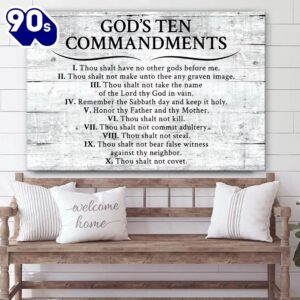 10 Commandments Of Jesus Canvas…