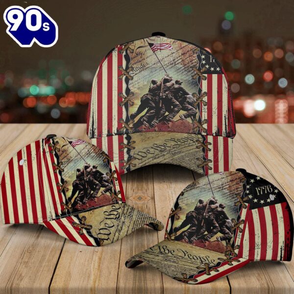 1776 Flag We The People Baseball Cap  Gift For Veteran Day