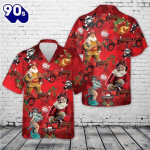 1929 Ford Model AA fire truck Christmas Hawaiian Shirt