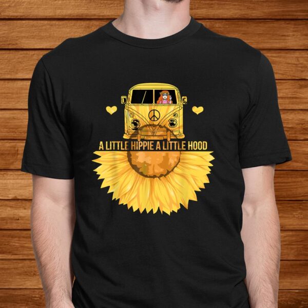 A Little Hippie A Little Hood Sunflower Hippie Van Peace Shirt