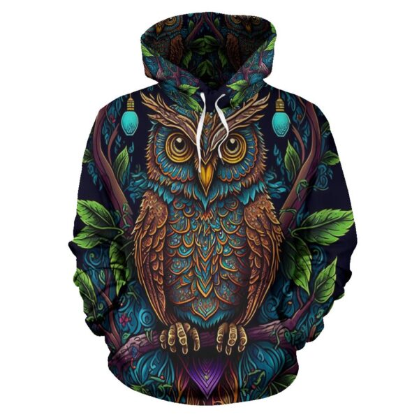 Art Owl Hoodie Hippie 3D Shirts