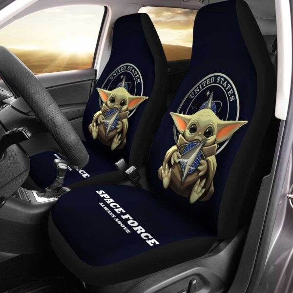 Baby Yoda USSF Car Seat Covers Custom U.S Space Force Car Accessories