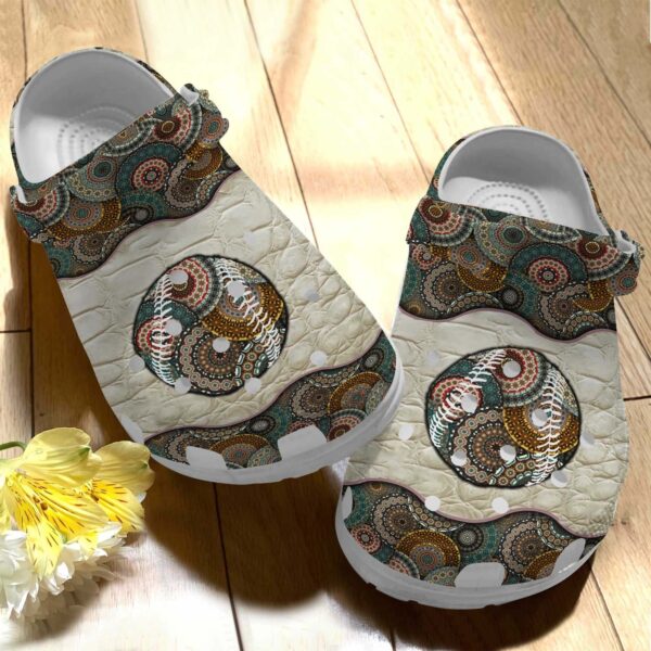 Baseball Ball Hippie Shoes Crocs For Hippie Girl  Peace Baseball Shoes Crocbland Clog For Men Women