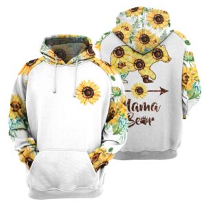 Bear Sunflower 3d All Over Printed Shirt 1