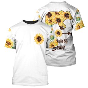 Bear Sunflower 3d All Over Printed Shirt 2