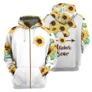 Bear Sunflower 3d All Over Printed Shirt 3