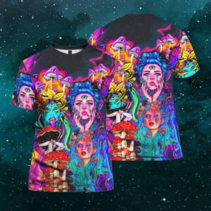 Beauty Psychic Hippies Mushroom All Over Print For Men And Women 3