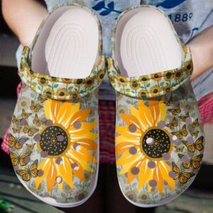 Butterflies In Sunflower Garden Clogs…