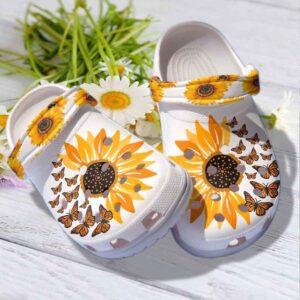 Butterfly Sunflower Kind Sunflower Shoes…