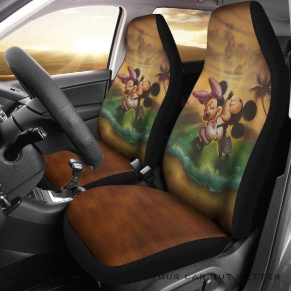 Disney Mickey Kiss Minnie In Jungle Car Seat Covers