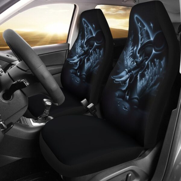 Disney Mickey Mouse Art in Black theme Car Seat Covers