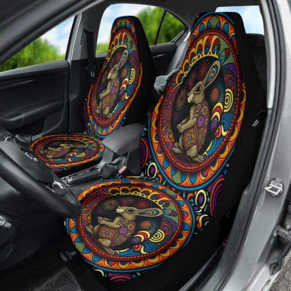 Down the Rabbit Hole Psychedelic Hippe Seat Covers