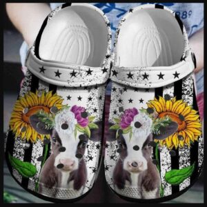 Funny Cow In The Us Sunflower Outdoor Shoes Gifts For Girl Daughter Sister Mother