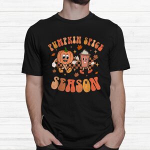 Groovy Halloween Pumpkin Season Spice Fall Autumm Hippie Shirt 1