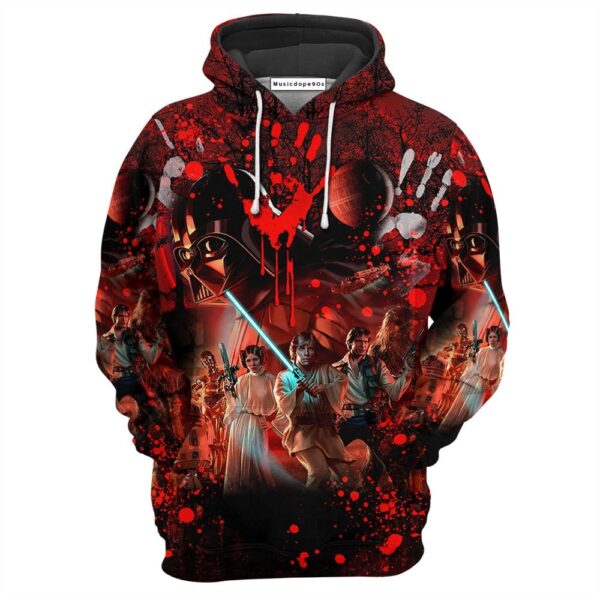 Halloween Star Wars Horror Blood Scary  Movie 3D Hoodie