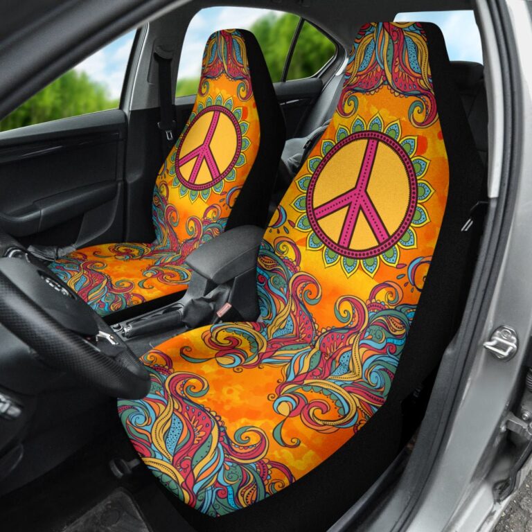 Hippie Psychedelic Mushroom Car Seat Covers