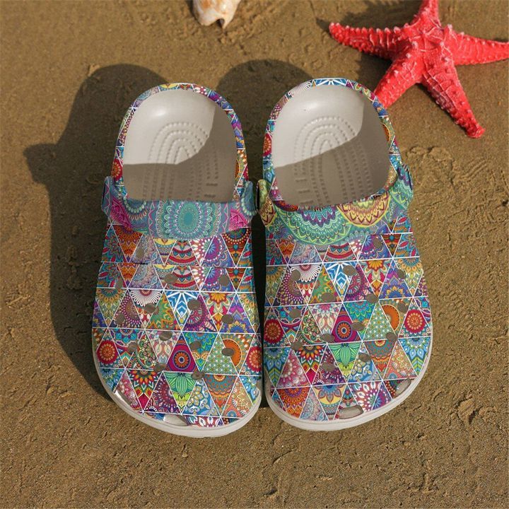 Hippie Bohemian Pattern 1321 Crocs Crocband Clog Comfortable For Mens Womens Classic Clog Water Shoes
