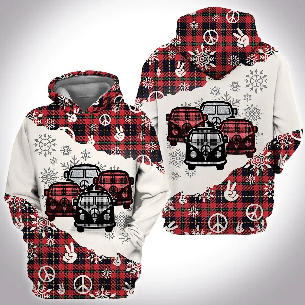 Hippie Bus Christmas Hoodie