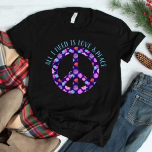 Hippie Chick Flower Power Peace Sign 60s 70s Retro Shirt 1