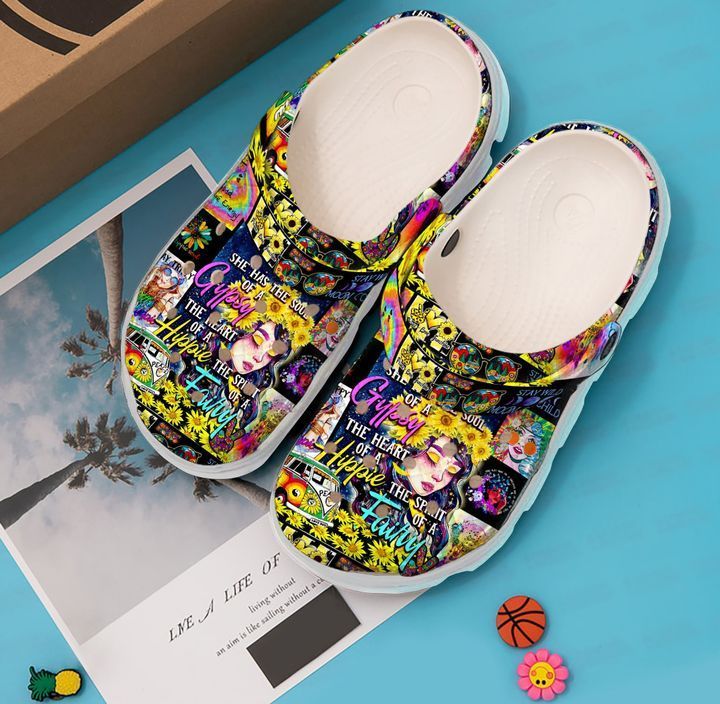 Hippie Girl 1335 Crocs Clog Shoes