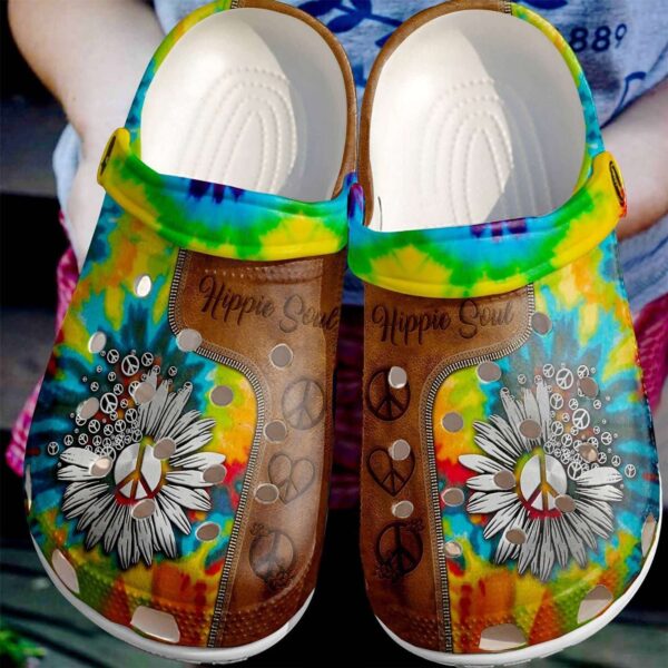 Hippie Happy Father Day Crocs Clog Shoes