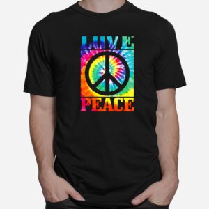 Hippie Peace Love Sign Tie Dye Shirt 1