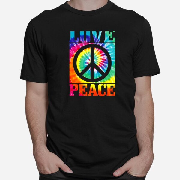 Hippie Peace Love Sign Tie Dye Shirt