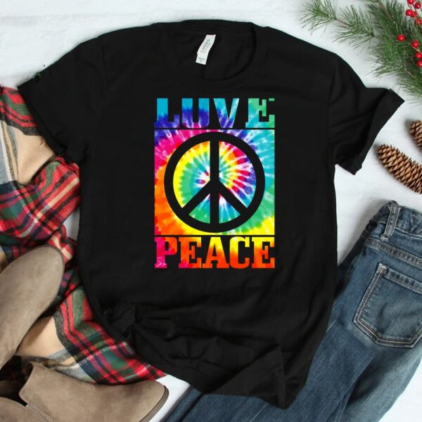 Hippie Peace Love Sign Tie Dye Shirt