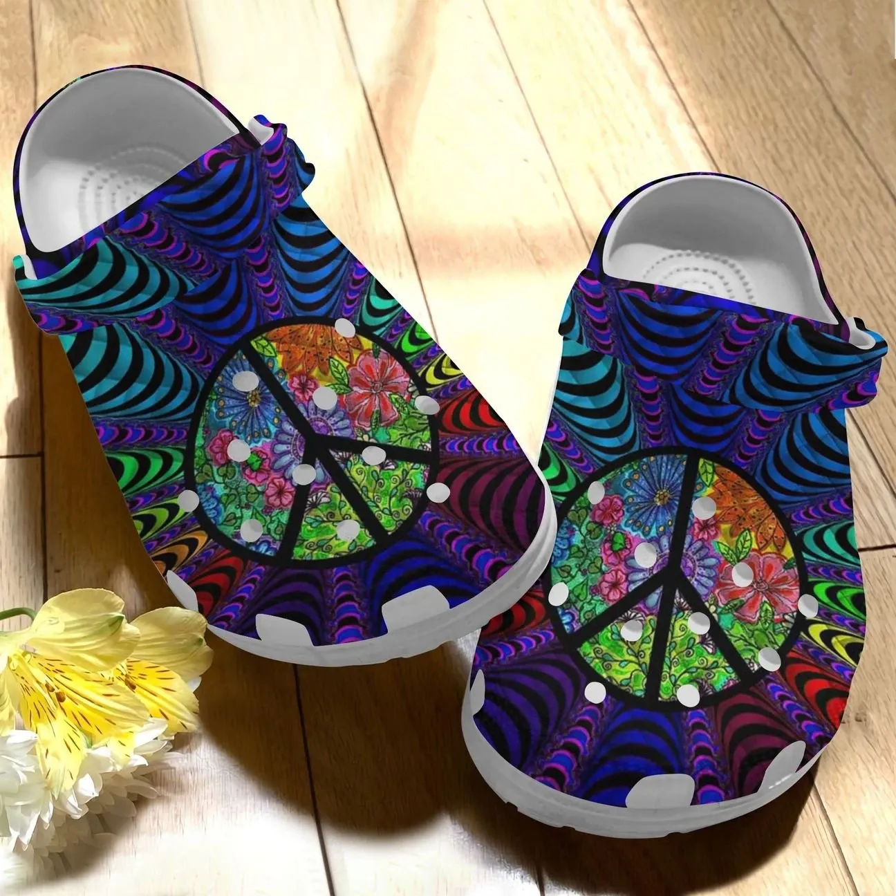 Hippie Personalize Clog Custom Crocs Fashionstyle Comfortable For Women Men Kid Print 3D Hippie Lover 85