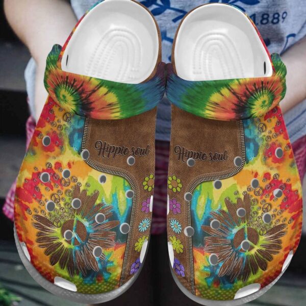 Hippie Personalize Clog Custom Crocs Fashionstyle Comfortable For Women Men Kid Print 3D Hippie Soul Q