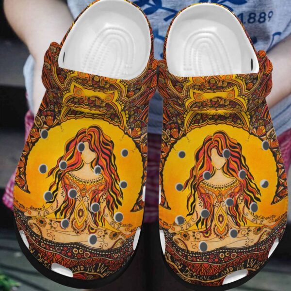 Hippie Personalized Clog Custom Crocs Comfortablefashion Style Comfortable For Women Men Kid Print 3D Hippie Girl