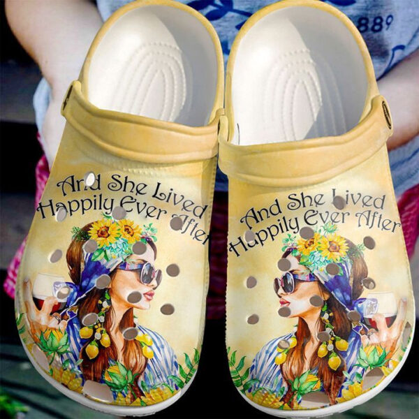 Hippie She Live Happily Crocs Clog Shoes