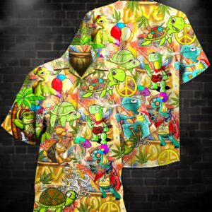 Hippie Turtles Hawaiian Shirt