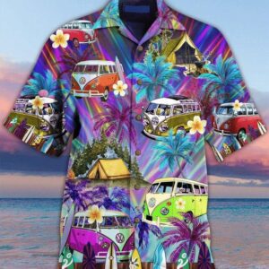 Hippie Van Bus Hawaiian Shirt