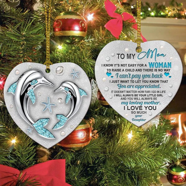 Jewelry Dolphin Daughter To Mom Ceramic Ornament