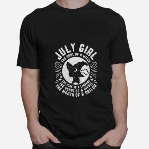 July Girl The Soul Of A Witch The Heart Of A Hippie Shirt 1