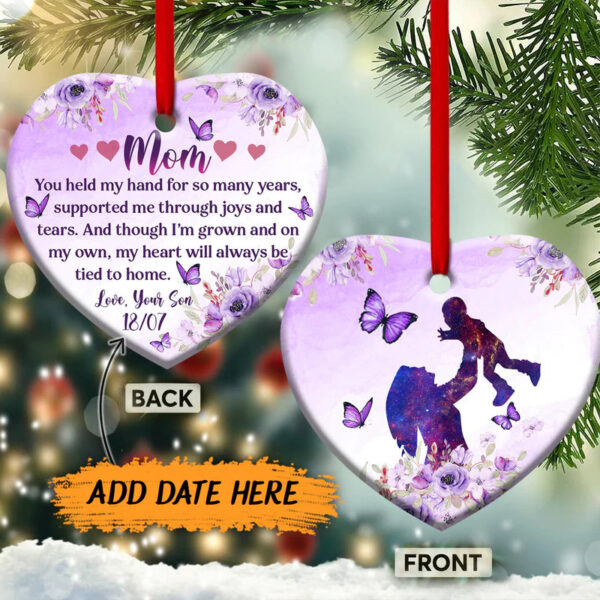 Mom You Held My Hand For So Many Years Personalized Ceramic Ornament