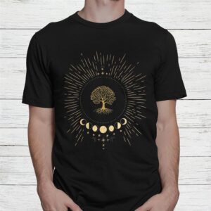 Moon Phases Hippie 60s 70s Vibe Tree Of Life Shirt 1