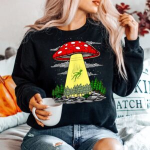 Mushroom Alien Abduction Psychedelic Space Ufo Hippie Fungi Shirt 3