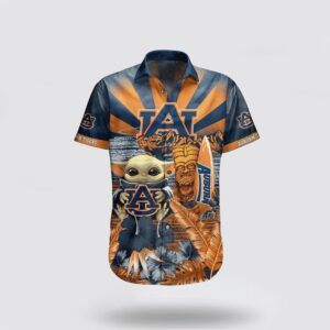 NCAA Auburn Tigers Baby Yoda Hawaiian Shirt