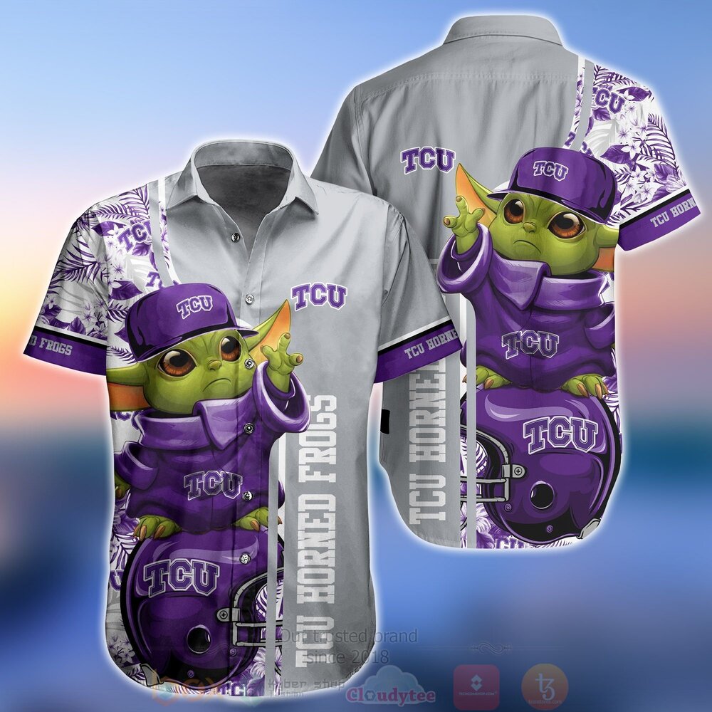 NCAA Tcu Horned Frogs Baby Yoda Aloha Shirt
