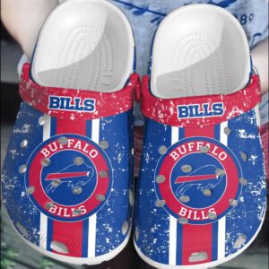 NFL Buffalo Bills Football Crocs Shoes Comfortable Clogs Crocband For Men Women
