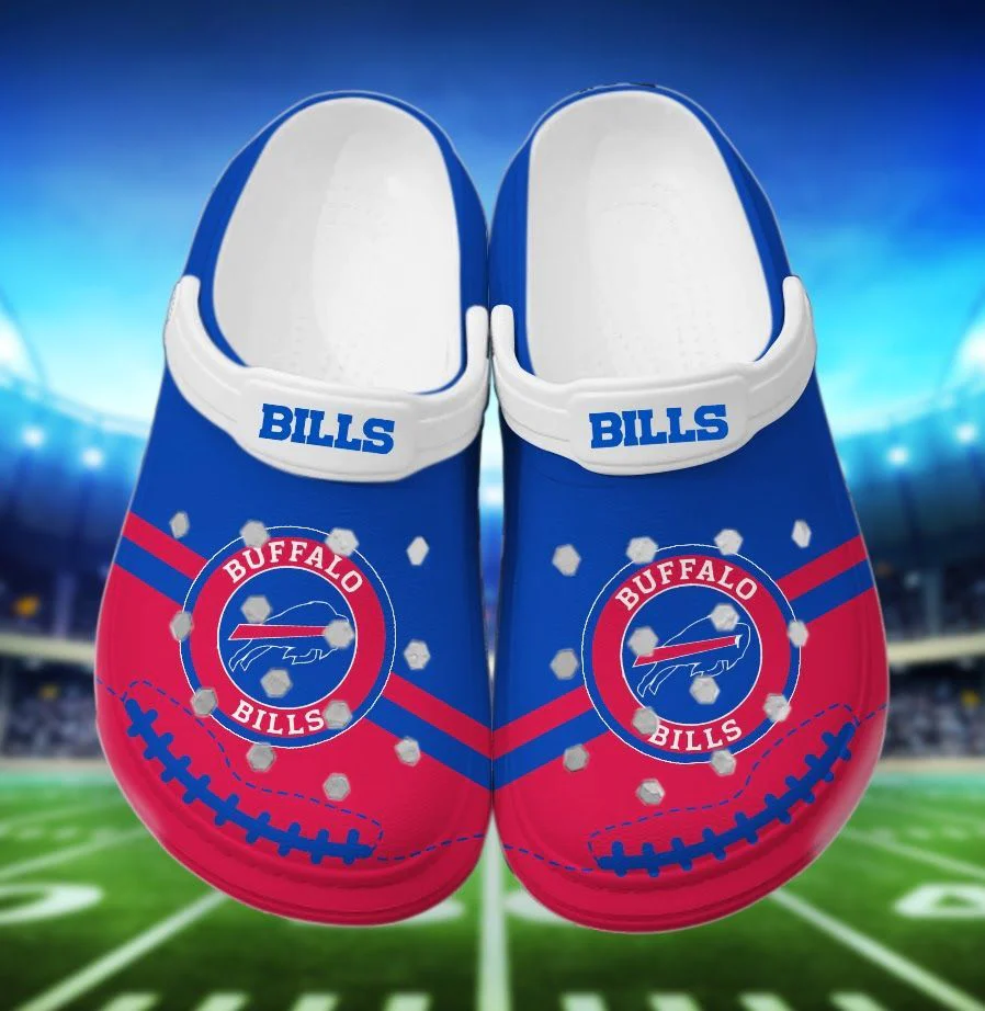 NFL Buffalo Bills Football Crocs Shoes Comfortable Crocband Clogs For Men Women