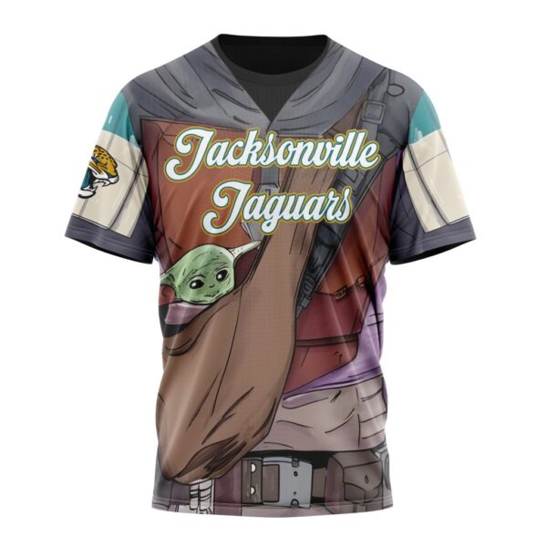 NFL Jacksonville Jaguars Custom Name Number Mandalorian And Baby Yoda T-Shirt