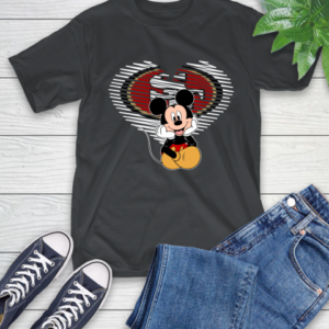 NFL San Francisco 49ers The Heart Mickey Mouse Disney Football T Shirt