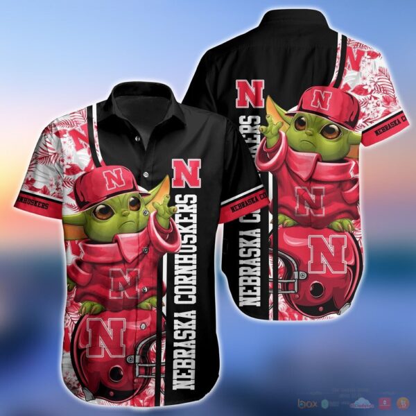 Nebraska Cornhuskers Baby Yoda NCAA Hawaiian Shirts