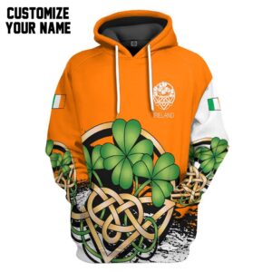 Orange Ireland St Patrick Day Custom Name Tshirt Hoodie Apparel