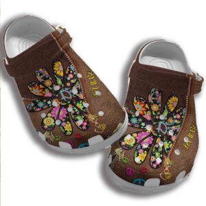 Peace Hippie Sunflower Croc Shoes Men Women