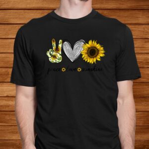 Peace Love Sunshine Sunflower Hippie Shirt 1