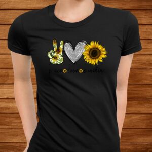 Peace Love Sunshine Sunflower Hippie Shirt 2